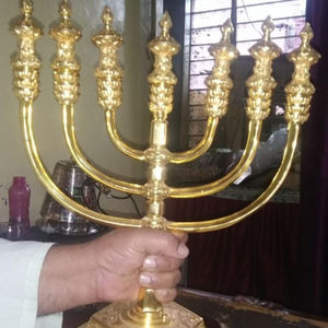 Menorah for Men Aluminum Design for Christmas Celebrations - Product Image 1