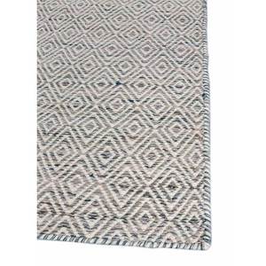 พรมลายเรขาคณิตสีเบจและสีน้ำตาล ทอแบบแบน ทำจากขนสัตว์และวิสโคส สำหรับบ้าน รุ่น ADWV-13047 - Product Image 4