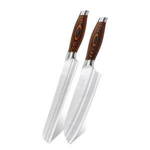 Juego de cuchillos de chef personalizados hechos a mano con hoja de acero inoxidable de alta calidad y mango de madera - Product Image 5