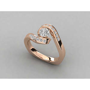 Bague solitaire en or 14 carats pour femmes, diamant cultivé en laboratoire, élégante et luxueuse - Product Image 3