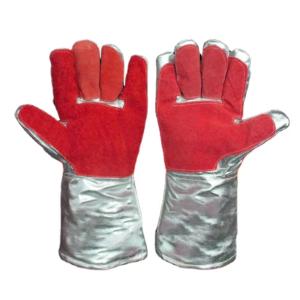 Guantes de Soldadura de Cuero de Primera Calidad, Resistentes al Fuego, Aluminizados, para Trabajo Manual, Soldador, CE Cat Il, Piel de Cabra, Piel de Vaca, Argón, MIG, Arco - Product Image 5