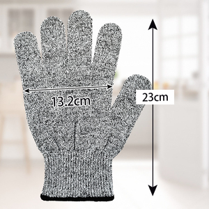 ถุงมือ HPPE เกรดอาหาร XL ถุงมือนิรภัยป้องกันการตัด5ระดับ - Product Image 5