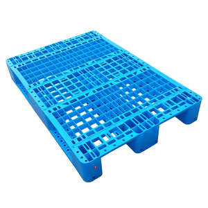 Palette en plastique robuste Euro HDPE, durable, à mailles, pour entrepôt, empilable, 3 roulettes, palette en plastique renforcée - Product Image 1