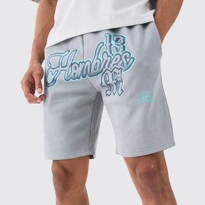 Vente en gros de shorts imprimés boxy surdimensionnés pour hommes shorts à tenue décontractée contrastée respirants fabriqués au Pakistan - Product Image 1