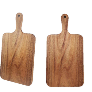 Tabla de Cortar Rectangular Premium de Madera de Acacia, Tabla para Servir Pizza y Queso con Mango, Bandeja para Servir Pizza con Mango - Product Image 6