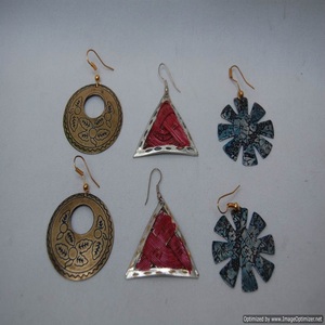 ต่างหูลูกปัดทำมือสำหรับผู้หญิงอินเดียงานทำมืออุปกรณ์ตกแต่งจากอินเดีย - Product Image 6