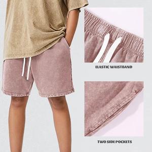 Personalizado de los hombres de peso pesado de algodón French Terry Sweat Shorts Vintage Acid Wash Sun Faded Streetwear Shorts - Product Image 3