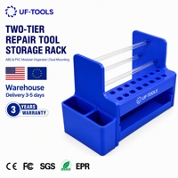 Boîte de rangement pour outils de réparation de téléphones professionnels UF-TOOLS, organisateur de poste de travail modulaire à deux niveaux pour tournevis