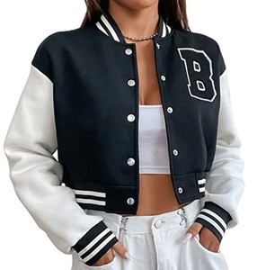 2025 OEM Men's Stand Collar Classic Blue Varsity Letterman Baseball College Jacket With White Leather Strip Winter Heated Jacket - Product Image 5