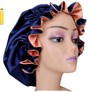 Adjustable Satin <b>Bonnets</b> Digital Silk Screen Printed High-quality Fashion Women's Headwear for Daily Use Customized Color Four - Product Image 1