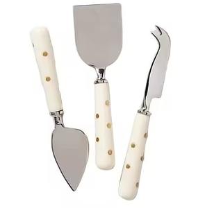 Juego de Queso de Alta Calidad en Dorado con Cuchillo y Esparcidor de Mantequilla para Uso en Mesa de Restaurante - Product Image 5