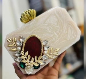 Resin <b>Box</b> Clutches <b>for</b> Women Premium Luxury Handmade Collections Women Clutch Evening Clutch <b>for</b> <b>Sale</b> BY FAIZACRAFT - Product Image 4