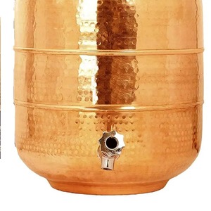 2024 superventas cobre puro Drinkware dispensador de agua olla martillada Ayurveda salud contenedores de agua - Product Image 6