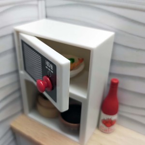 Mini cocina de juguete con fregadero, grifo, microondas, encimera de madera, juego de cocina para mayores de 14 años - Product Image 6