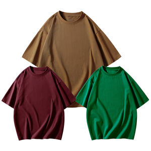 Personalizado liso cuello redondo pesado algodón 220 GSM OEM ODM personalizado impreso de alta calidad de gran tamaño camisetas de los hombres de Bangladesh - Product Image 1