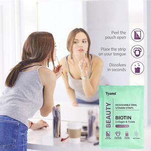 OEM/ODM Bandes orales à action rapide au goût de fraise douce, favorisant la santé des cheveux, de la peau et des ongles, avec collagène et biotine. - Product Image 6