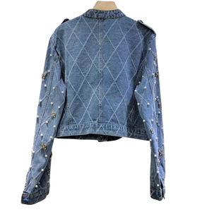 Chaquetas de mezclilla de corte regular transpirables Chaquetas de mezclilla de moda de alta calidad para mujeres Ajuste regular transpirable - Product Image 4