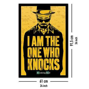 Modern Style Breaking Bad <b>Poster</b> 'I Am the One for Who Knocks' Black <b>Frame</b> for Wall Decor - Product Image 4