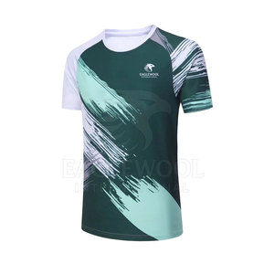 Camiseta de Tenis Personalizada con Logotipo, Fabricada en Pakistán, MOQ Bajo, Diseño Nuevo, 100% Poliéster, Secado Rápido, Transpirable, Cuello Redondo - Product Image 3