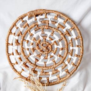 Decorative water hyacinth plate mat great quality eco friendly <b>placemat</b> table serving mats - Product Image 6