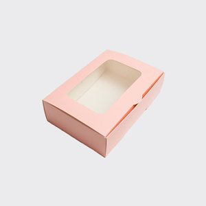 กล่องใส่เค้กบรรจุภัณฑ์ขนาดเล็กอเนกประสงค์สีชมพูใส - Product Image 1