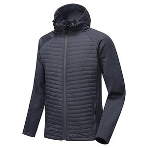 Mens Woolen Hooded Jacket Eco-Friendly Breathable Water Resistant Puffer Full <b>Zip</b> Windproof Winter Front <b>Zip</b> Pocket High Street - Product Image 6