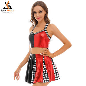 ชุดเชียร์ลีดเดอร์แบบใหม่ล่าสุด ผลิตจากโรงงาน ออกแบบเองได้  ชุดเชียร์ลีดเดอร์แบบซับลิเมชั่น ประดับคริสตัล  ชุดเต้นเชียร์สำหรับเด็ก - Product Image 4