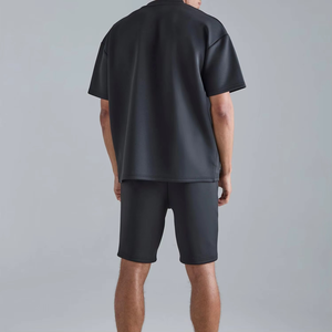 Nueva moda de verano, ropa informal de cuello redondo, camiseta de gran tamaño para hombre, Camiseta lisa de algodón de manga corta con longitud Regular - Product Image 3