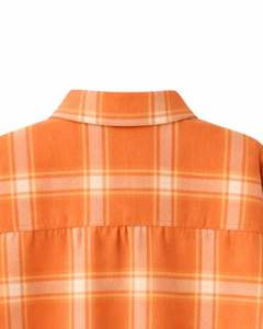 Camisa Oversize de Franela a Cuadros para Mujer, Naranja, Manga Larga, Casual, con Bolsillos, Suave, para Otoño e Invierno, Venta al por Mayor - Product Image 6