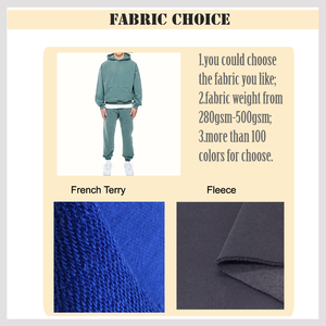 เสื้อฮู้ดผ้าคอตตอนสำหรับผู้ชายเสื้อฮู้ดแบบสวมหัวโอเวอร์ไซส์ทำจากผ้าฝ้าย100% ออกแบบโลโก้ได้ตามต้องการ - Product Image 6