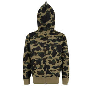 Ropa de calle de alta calidad, sudaderas con cremallera de cara completa, ropa de invierno, sudaderas con cremallera de cara completa, Sudadera con capucha mezclada de algodón hecha a medida - Product Image 3