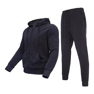 Nuevo diseño de los hombres Jogger Chándal 2 piezas Deporte Casual Cremallera Sudadera con capucha joogers Set para la venta - Product Image 1