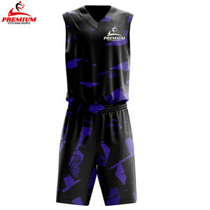 Vêtements d'équipe de sport 100% polyester fait uniforme de basket-ball conception de logo personnalisé hommes uniforme de basket-ball en gros - Product Image 1