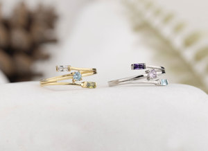 Impresionante calidad 8MM aproximadamente redondo multicolor cuarzo gemas bisel conjunto anillo ajustable Regalo boda joyería hecha a mano joyería para ella - Product Image 4