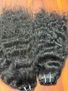 Extensions de cheveux humains bouclés en gros, cheveux indiens bruts non traités, 100 % Remy, cuticules alignées - Product Image 5