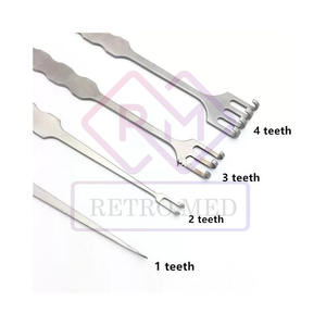 Juego de 4 Uds. DE INSTRUMENTOS DE MEDICAB, instrumentos quirúrgicos veterinarios ortopédicos, gancho de tracción de acero inoxidable, Retractor de piel reutilizable - Product Image 1