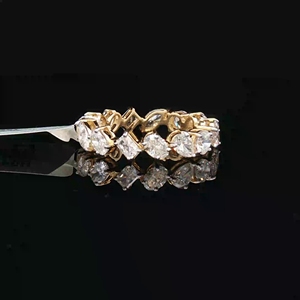 Luxury Lab Grown Diamond Multi-Shape Eternity Band Fine Bridal <b>Jewellery</b> in 9KT <b>Yellow</b> Gold | Sheetal Diamonds - Product Image 4