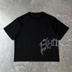 Nouveau design T-shirt épais 100% coton à col ras du cou pour hommes, sérigraphie personnalisée, logo imprimé, boîte adaptée - Product Image 5