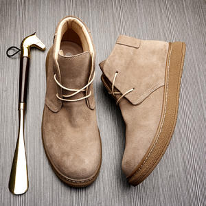 Chaussures de travail en cuir de vache durable avec doublure anti-odeur et absorption des chocs, chaussures décontractées pour hommes, chaussures de tous les jours - Product Image 5