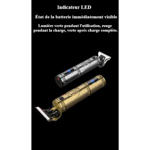 Tondeuse à cheveux professionnelle en acier inoxydable T9, rasoir à barbe, étanche IPX7, batterie rechargeable USB réglable - Product Image 4