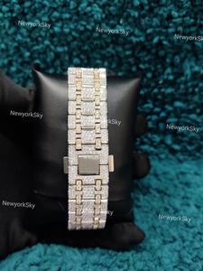 Best Quality Fully Iced Moissanite Diamond Studded Hip Hop Style Watch Stainless Steel Band for Propose <b>Valentines</b> Day Gift 2024 - Product Image 5