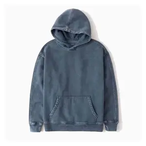 High Quality 100% Cotton Acid Washed Hoodie High Street Best Quality Design 2023 Men Hoodie