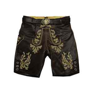 Pantalón corto bávaro de cuero de vaca bordado personalizado de alta calidad para ropa de rendimiento de Festival alemán - Product Image 2
