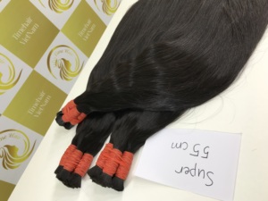 Cabello Virgen Natural Negro de Doble Trama, Liso con Cutícula Alineada, Alta Calidad, Remy, Extensiones de Cinta, Material Crudo de Vietnam, Frontal HD - Product Image 5