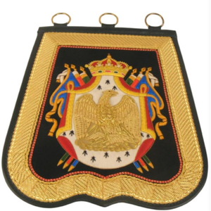 Insignia de tela bordada personalizada con hilo de oro y parche de PVC para coser y con imán, insignias tipo sabretache - Product Image 1