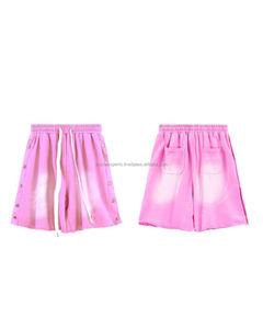 Short de gym personnalisé OEM pour hommes, vêtements de rue surdimensionnés, coupe décontractée, short d'entraînement en polyester en 100% coton évacuant l'humidité, fabricant - Product Image 3