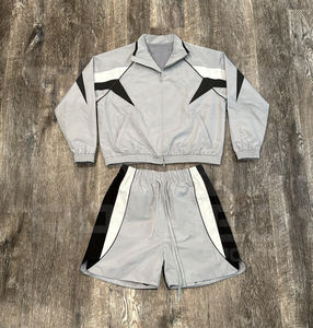 Veste coupe-vent de haute qualité avec bande réfléchissante, poches fonctionnelles à fermeture éclair, vêtements de sport, survêtement pour hommes - Product Image 2