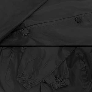 Veste d'entraîneur imprimée sur mesure Veste décontractée ample à manches longues avec logo OEM Veste d'entraîneur coupe-vent à une rangée de boutons pour hommes - Product Image 6