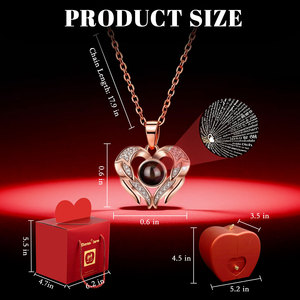 Fiore Preservato Rosa Rossa con Collana a Cuore <span class=keywords><strong>in</strong></span> Argento Sterling Ti Amo <span class=keywords><strong>in</strong></span> <span class=keywords><strong>100</strong></span> <span class=keywords><strong>Lingue</strong></span>, Regalo per Moglie, Mamma, Fidanzata - Product Image 2