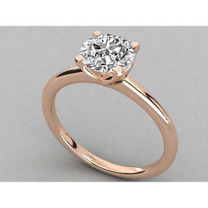 Bague solitaire en or 18 carats pour femmes avec diamant de laboratoire - Product Image 2